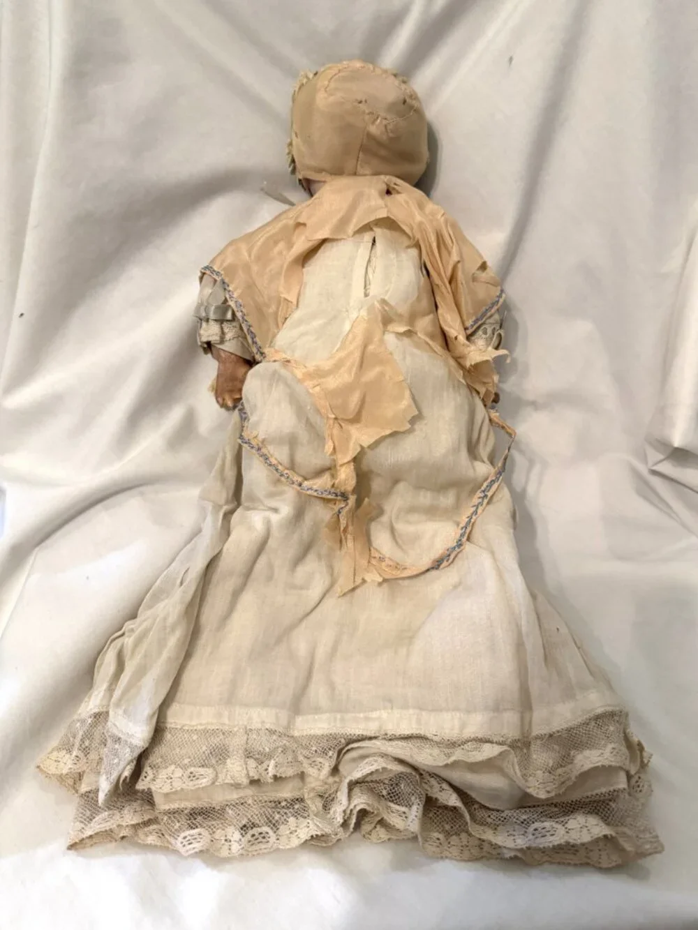 Antique Japan 16” Bisque Head Morimura Brothers Porcelain Baby Doll 1920s